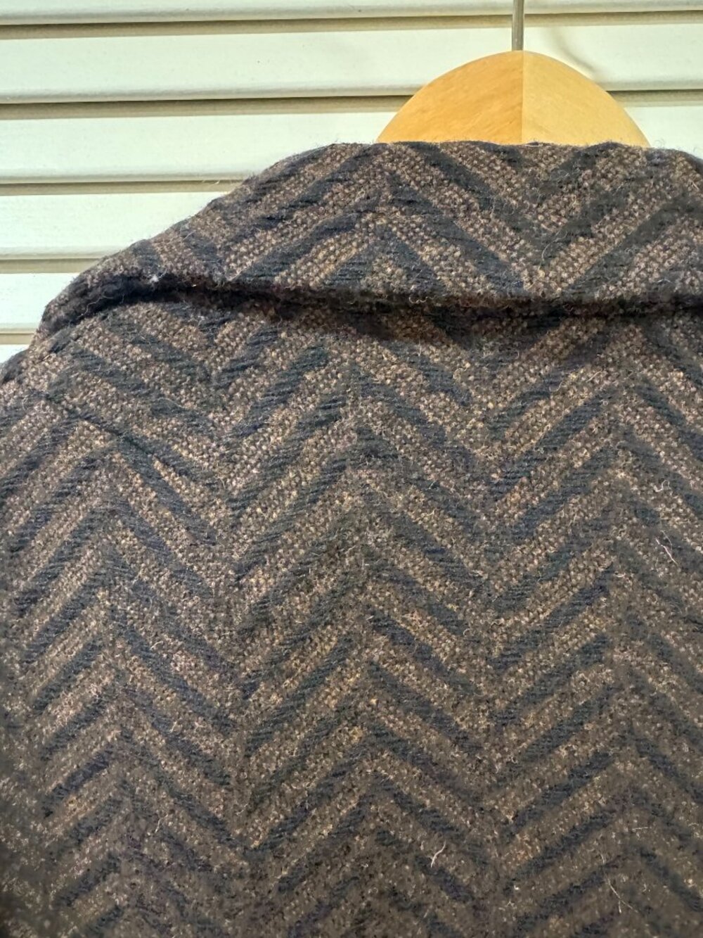 Liz Alig Portuguese Wool Pieper Coat – Brown/Black Herringbone (M) - Picture 5 of 16